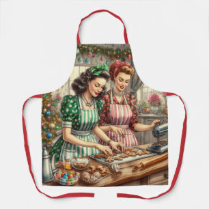 Delantal Galletas de Navidad vintage