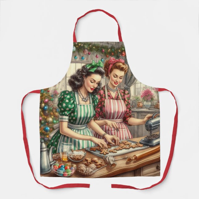 Delantal Galletas Navideñas Antiguas (Anverso)