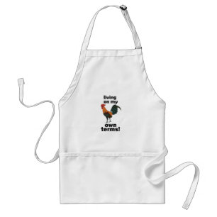 Delantal Gallo Bankiva Vivir En Mis Propios Términos Gallo