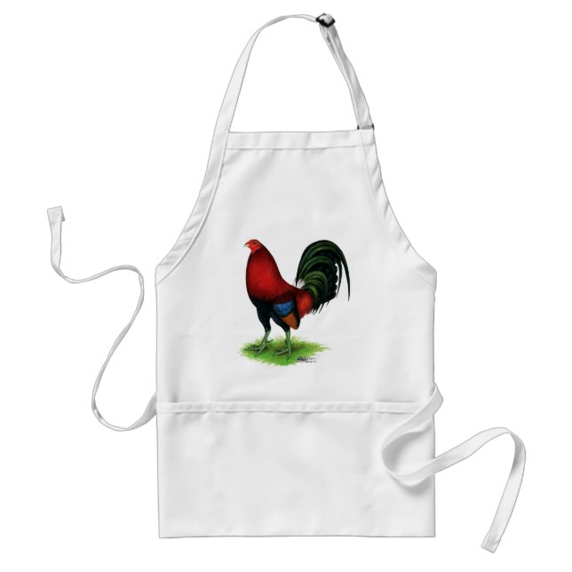 Delantal Gamecock: rojo oscuro (Frente)