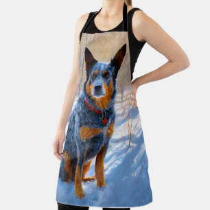 Delantal Ganado australiano deja que nieve Navidades