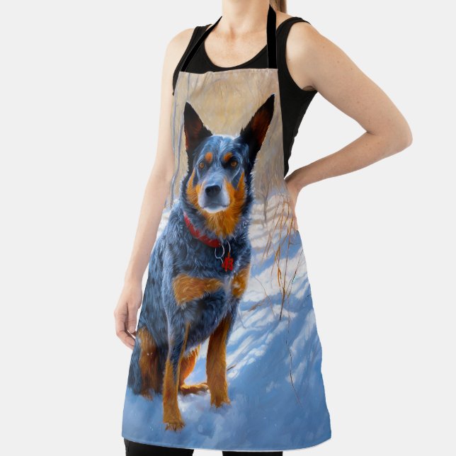 Delantal Ganado australiano deja que nieve Navidades (in situ)