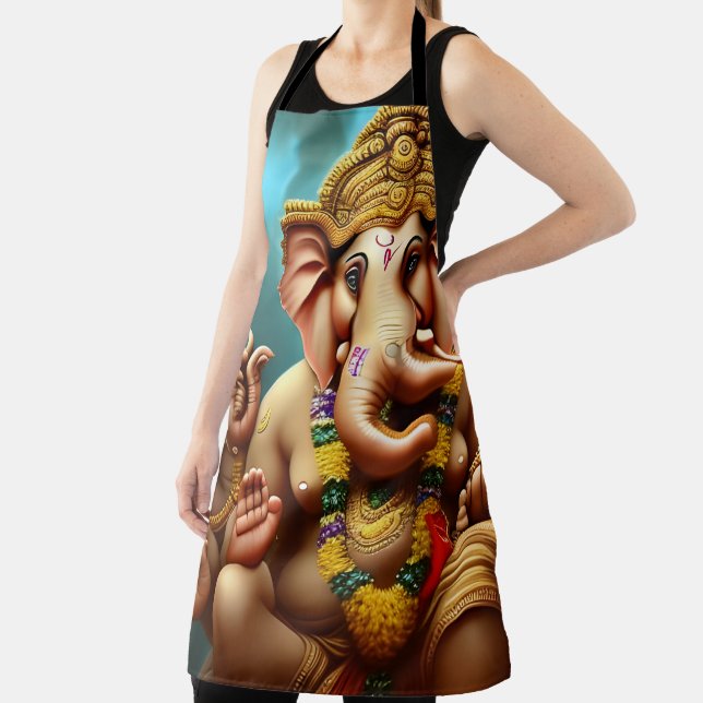 Delantal Ganesh se toma un selfie (in situ)