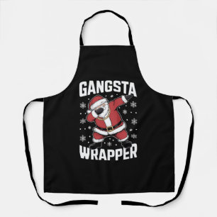 Delantal Gangsta Wrapper Funny Dabbing Santa Navidades