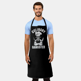 Delantal Gangster culinario Gran Apron Negro