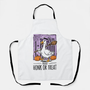 Delantal Ganso de Bruja de Halloween Honk o Tratar