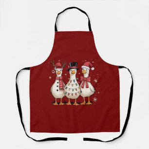 Delantal Ganso de Navidad Santa Tonto Lindo Muñeco de Nieve