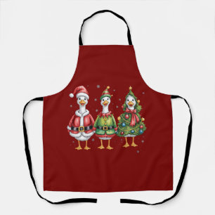 Delantal Ganso Navideño Antiguo Santa Pato Ganso Tonto