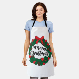 Delantal Garland Merry Christmas