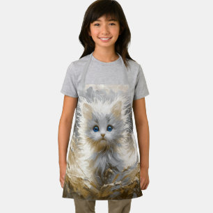 Delantal Gatito blanco preciado