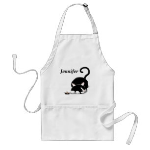 Delantal Gatito de dibujos animados con ratón de juguete