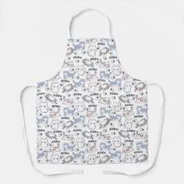 Delantal Gatitos Gorditos Adorables y Corazones Meow