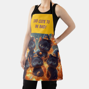 Delantal Gatitos negros de Halloween