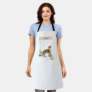 Delantal Gato Abisinio de Nombre Personalizado Mascota