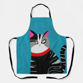 Delantal Gato abstracto