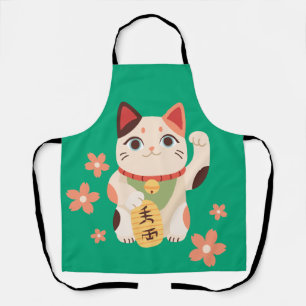 Delantal Gato Afortunado Maneki Neko Adorable