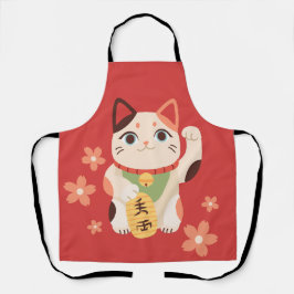 Delantal Gato Afortunado Maneki Neko Adorable