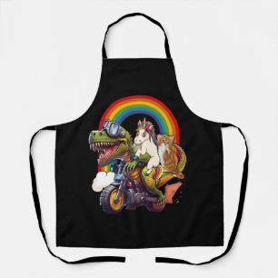 Delantal Gato Arcoiris Unicornio Dinosaurio T Rex Kitten Lo