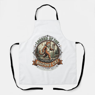 Delantal Gato Bigfoot Bigfoot Sasquatch Gato Vintage Vector