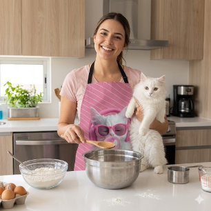 Delantal Gato Blanco Adorable – Personalizado