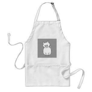 Delantal Gato blanco lindo