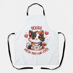 Delantal Gato Calico Adorable Día de San Valentín