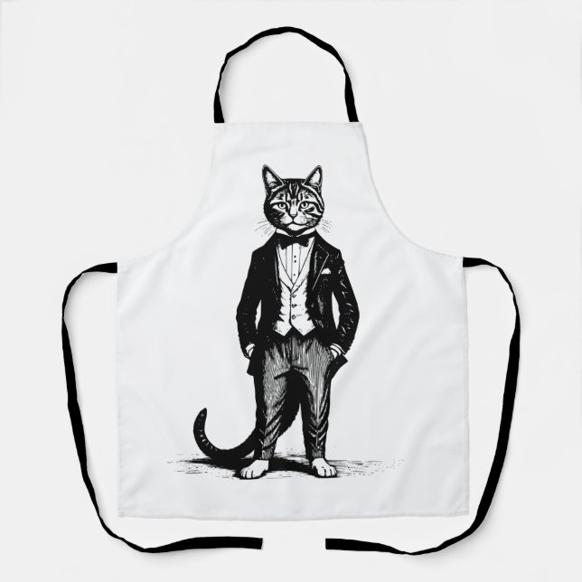 Delantal Gato clásico de Tuxedo (Anverso)