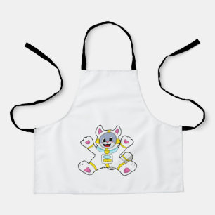 Delantal Gato como astronauta en traje