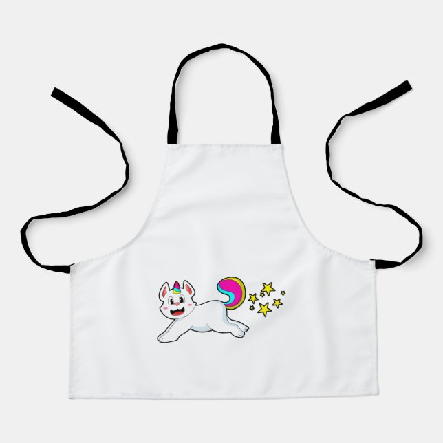 Delantal Gato como unicornio (Anverso)