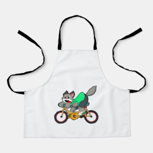 Delantal Gato con bicicleta