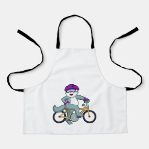 Delantal Gato con bicicleta