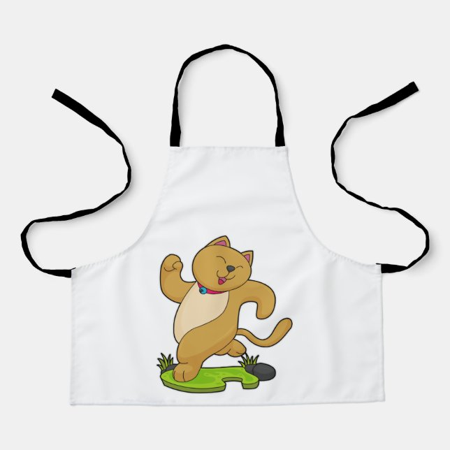 Delantal Gato con choker en ejecución (Anverso)