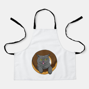 Delantal Gato con donut