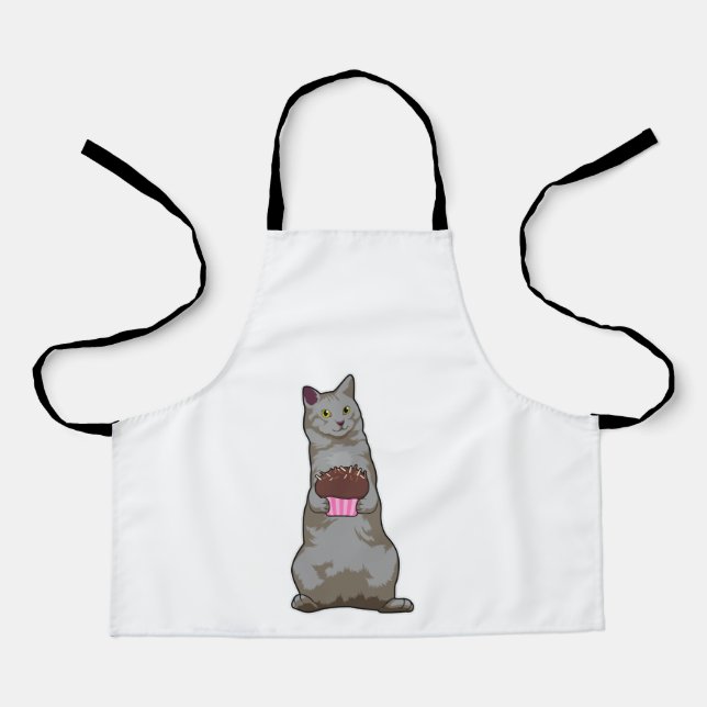 Delantal Gato con Muffin (Anverso)