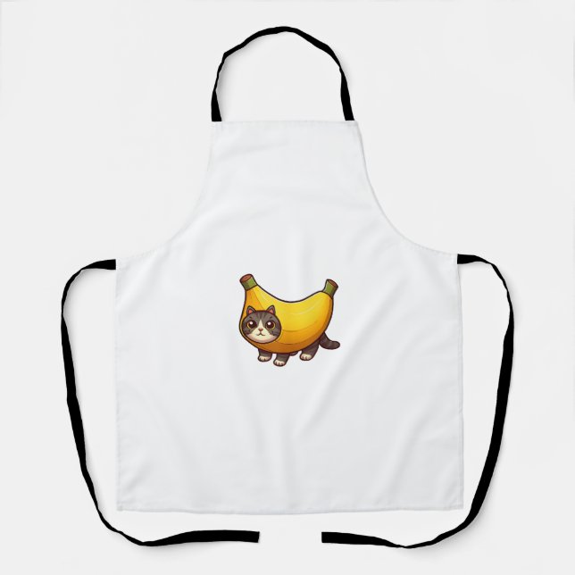 Delantal Gato con traje bananero (Anverso)