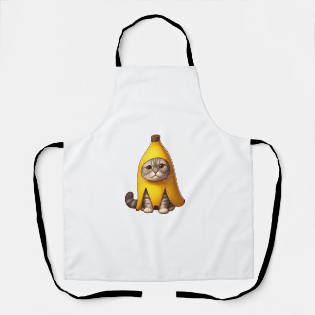 Delantal Gato con traje bananero (Anverso)