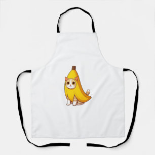 Delantal Gato con traje bananero