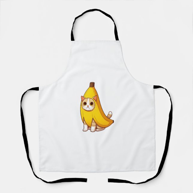 Delantal Gato con traje bananero (Anverso)