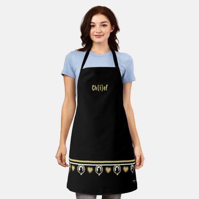 Delantal Gato de amor Apron, poeta Adiela Akoo (Gastado)