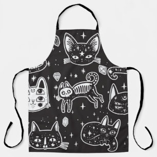 Delantal Gato de bruja: Ilustracion aislado de época