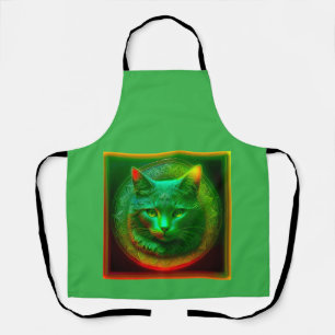 Delantal Gato De Fantasía Frente Al Escudo