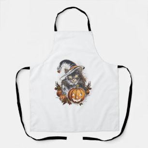 Delantal Gato de gato forestal noruego Halloween Tees de