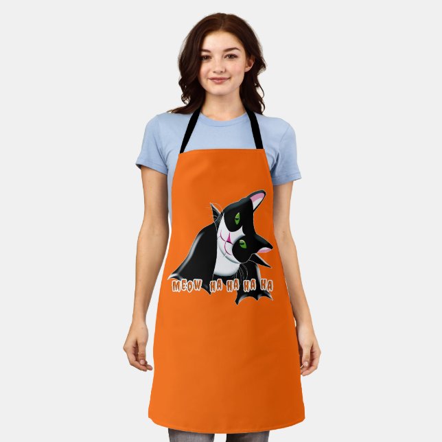 Delantal Gato de Halloween (Gastado)