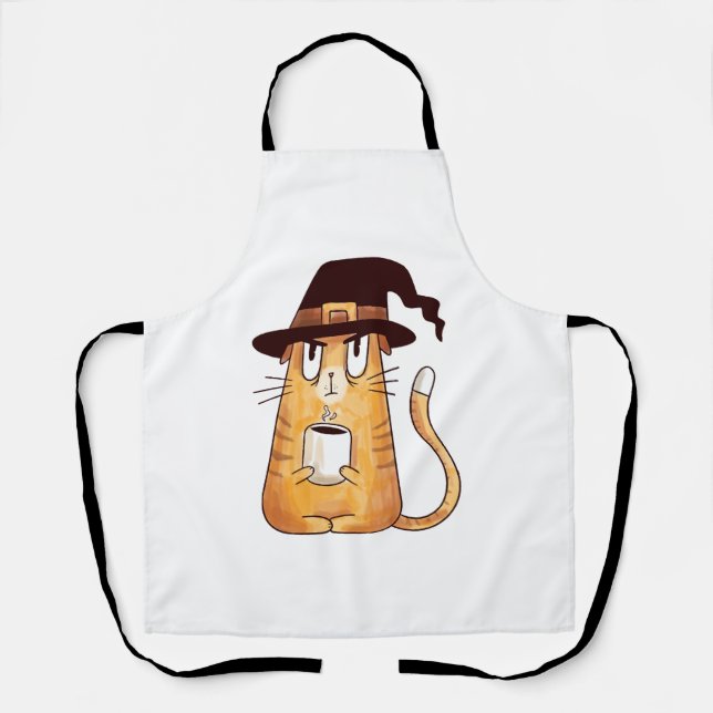 Delantal Gato de Halloween (Anverso)