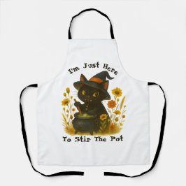 Delantal Gato de Halloween - Estoy aquí para remover la oll