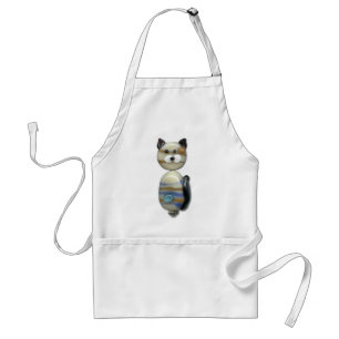 Delantal Gato de la cuenta de cristal de Brown azul