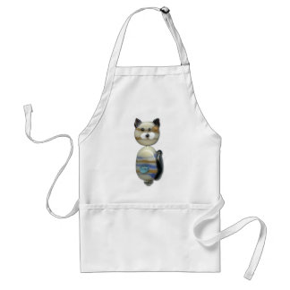 Delantal Gato de la cuenta de cristal de Brown azul