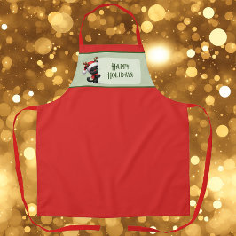 Delantal Gato de Navidades Cute - Aprón de vacaciones feliz