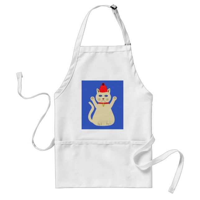 Delantal Gato de Navidades de corte (Frente)