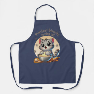 Delantal Gato de rodillas "Procure galletas, venga"